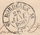 1830 - D4 Grand Cachet à Date Type 12 Simple Fleuron Sur Lettre De BORDEAUX  Vers Aniane, Hérault - Taxe 7 - 1801-1848: Precursors XIX