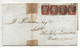 GB 1844 1d Red Imperf Strip Of 4 Black MX Cover (Entire) To Kirkby Lonsdale (**) Red Penny Strip Of Four - 1840 Mulready Envelopes & Lettersheets