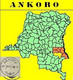 (°) ANKORO BELGIAN CONGO / CONGO BELGE CANCEL STUDY [B] 1 COB 335 WITH FREE PHOTO CARD OF THE ANKORO MISSION - Errors & Oddities