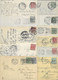 LOT OF 50 POSTCARDS WITH STAMP " VITTORIO EMANUELE III . 5C VERDE + 10C ROSSO 1906. 15C GRIGIO 1919". ALL SCANNED. - Lotti E Collezioni