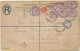 GB 1895 QV 2d VF Postal Stationery Registered Env Size H Uprated W 1d Lilac (block Of 6 + Single Stamp) And Jubilee ½d - Briefe U. Dokumente