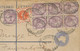 GB 1895 QV 2d VF Postal Stationery Registered Env Size H Uprated W 1d Lilac (block Of 6 + Single Stamp) And Jubilee ½d - Briefe U. Dokumente