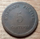 BELGIQUE GAND MONNAIE FICTIVE 5 CENTIMES - 5 Cents