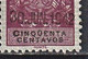 Fiscal/ Revenue, Portugal 1940 - Estampilha Fiscal -|- RARE STAMP - 0$50 Cinqüenta (Accents On The Letter U) - Gebraucht