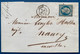 Lettre N°10 25c Bleu Oblitéré PC 1727 + Dateur Type 15 De LILLE Sept 1853 Pour NANCY Au Dos Texte Curiosité !! - 1852 Louis-Napoléon