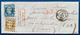 Lettre Presidence N°9 & 10 Oblit Rouleaux Gros Points + Dateur Route 15 " PARIS / 1er/ 60/ 15 " Pour GENEVE Signé CALVES - 1852 Luis-Napoléon