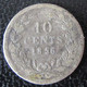 Pays-Bas / Nederland - Monnaie 10 Cents Willem III 1856 En Argent - 1849-1890 : Willem III