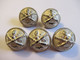 5 Boutons Anciens Bombés/Militaria/Artillerie Argenté/Fabricant Grenade & Ancre/2 Cm/Vers Mi-xxéme               BOUT182 - Botones