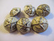 6 Boutons Anciens Bombés/Militaria/Artillerie Argenté/Fabricant Grenade & Ancre/1,5  Cm/Vers Mi-xxéme         BOUT183 - Buttons