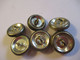 6 Boutons Anciens Bombés/Militaria/Artillerie Argenté/Fabricant Grenade & Ancre/1,5  Cm/Vers Mi-xxéme         BOUT183 - Buttons