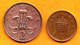 GB - 2 New Pence  Elisabeth II  1980 + 1 New Pence 1973 - 2 Pence & 2 New Pence