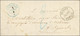 Cachet Bleu Télégraphique BRUYÈRES * 3 MARS 1871 Sur Lettre Avec Texte Pour Epinal. Au Recto, Cachet Provisoire POSTES / - War 1870