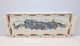 *ANCIEN PLAT A CAKE CERAMIQUE OBERNAI SARREGUEMINES H. LOUX Décor 4 Rouets    E - Sarreguemines (FRA)