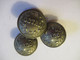 3 Boutons Bombés Anciens D'époque/OCTROI/ 2,1  Cm/Laiton Argenté/T. W. & W ./Début XXème       BOUT189 - Boutons