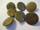 7 Grands  Boutons Plats  En Cuivre Ancien Non Personnalisés/ 2,7 Cm/ R.L. & Fr Paris./Début XXème  BOUT192 - Knöpfe