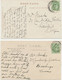 GB „CROYDON / +„ (LONDON) CDS Double Circle On Two Superb HILDESHEIMER Postcards Both Addressed To The Same Address In - Cartas & Documentos