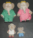 Lot De 4 Anciennes Figurines Roi BABAR Reine Céleste Arthur Alexandre Pom - Cuddly Toys