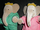 Lot De 4 Anciennes Figurines Roi BABAR Reine Céleste Arthur Alexandre Pom - Peluches