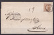 LETTRE AFFR. N° 33 - ANVERS 1873 POUR PARIS + PD  + DOUBLE CERCLE AMBULANT BELGIQUE - 19 - VERSO FRANCE à VOIR - 1869-1883 Leopold II