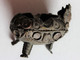 Ancien Cendrier En Bronze Artisanat Indien ? Tête Avec Cors D'animal - à Identifier - Oriental Art