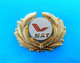 MACEDONIAN AIRLINES (MAT) Official Captain Pilot Wings Badge * Large Size * North Macedonia Airline Airways Plane Avion - Crew Badges