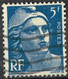 FR VAR 77 - FRANCE N° 719 B Obl. Marianne De Gandon Variété Fond Ligné - Used Stamps