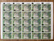 Zaire 1990, Regideso, ERROR: HUGE Inverted Overprint Surcharge: Inauguration Station Pompage **, MNH, Half Sheet - Neufs