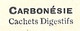 MENU (publicité Médicale) CARBONESIE Cachets Digestifs (Ours Et Homme Préhistorique) - Menus