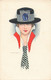 CPA Illustrateur Nanni - Femme Avec Un Chapeau Damier Noir Et Blanc Et Une Cravate - Style Garçonne - Mode - Nanni