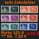 Rumänien 1957 - Romina 1957 - Roumenie 1957 - Rominia 1957 - Michel Porto 101-106 - ** Mnh Neuf Postfris - - Postage Due