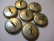 7 Boutons D'uniforme /Banque/B N C I/Banque Nationale Pour Le Commerce Et L'Industrie/ T W & W Paris/Vers 1960   BOUT217 - Buttons