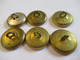 6 -Boutons D'uniforme /Banque/B N P /Banque Nationale De Paris / Doré /Ancre & Grenade /2,1 Cm /Vers 1970      BOUT221 - Buttons