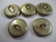 5-Boutons D'uniforme /Banque/B N P /Banque Nationale De Paris /argent /T W & W Paris/ 2,1   Cm /Vers 1970      BOUT229 - Boutons