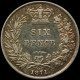 LaZooRo: Great Britain 6 Pence 1871 31 PROOF Ghosting, Die Crack Etc - Silver - H. 6 Pence
