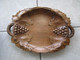 2 Plateaux A Fruits A Decors De Raisin Vigne En Bois Massif Sculpté: - Schalen Und Tabletts