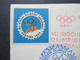 Delcampe - Sonder PK Italien Olympia 1956 Giochi Olimpici Invernali Cortina Mit Vignette Und Freistempel Roma Cortina D'Ampezzo - 1946-60: Marcophilia