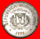 * CANADA (1989-1991): DOMINICAN REPUBLIC ★ 25 CENTAVOS 1991 MINT LUSTRE! OXEN! LOW START ★ NO RESERVE! - Dominicana