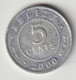 BELIZE 2000: 5 Cents, KM 34a - Belize