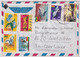 MiNr. 297-301, 313-314 Ghana 1967, 1. Juni. Freimarken: Nationale Symbole Bedarfsluftpostbrief In Die Schweiz Gelaufen - Ghana (1957-...)