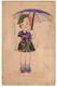 Fantaisies : Carte Avec Découpis Timbres : Enfant Avec Parapluie - Briefmarken (Abbildungen)