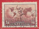 Australie PA/AM N°6 1S6p Brun-lilas1937 Mythologie Mercure O - Usati