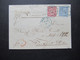 AD NDP 26.10.1868 Briefhülle / VS Nr.4 Und 5 MiF Recomandirt Einschreiben 3x Blauer Stempel Berlin Nach Frankfurt Oder - Covers & Documents