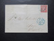 AD NDP 1868 Mi.Nr.4 EF Mit Blauem AD Hannover Stempel K2 Leer Und Rückseitig K1 Bahnhofs Ausgabe - Storia Postale