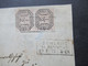 AD NDP 1871 Dienstmarke Nr.3 Als Senkrechtes Paar Stempel 2x Ra3 Schlawe In Pommern Auf VS / Briefvorderseite! - Storia Postale