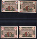 4x Nesselwang: 10, 20, 25 + 50 Pfennig November 1918 - Wz. Wellenbündel - Colecciones