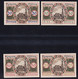 4x Nesselwang: 10, 20, 25 + 50 Pfennig November 1918 - Wz. Wellenbündel - Colecciones