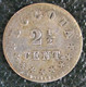 Colombie 2 1/2 Centavos 1875 Bogota, En Argent, KM # 169, Date Rare - Colombie