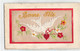 CPA Brodée - Fantaisie - Colombe Blanche Avec Un Coeur Rouge Autour Du Cou - Broderie - Bonne Fete - Bordados