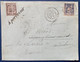 Lettre 1897 Sage N°90 Obl De VAUVERT Pour Bourg St Andéol, Réexpédié En TUNISIE + Timbre Taxe N°9 à 1c Pour Livraison - 1898-1900 Sage (Type III)