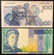 Belgio Belgium 4 Banconote 20 + 100 + 500 + 500 Francs  Lotto 4291 - 500 Frank